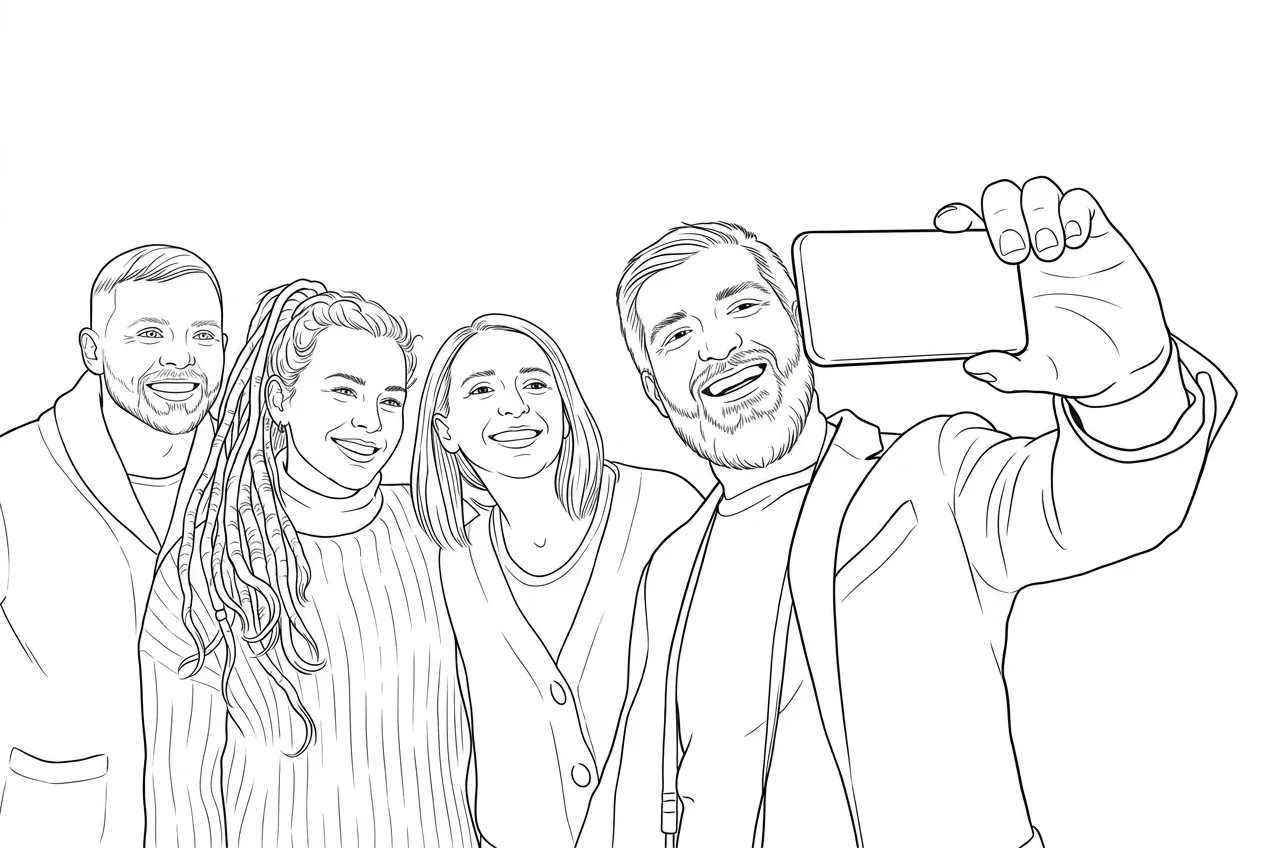 Group photos keep their personality result preview
